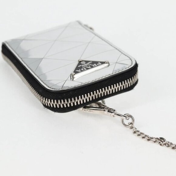 RADA Necklace Strap Pouch Triangle Panel Silver Tone Auth - Picture 1 of 16